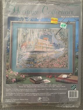Vintage Heritage Collection "Night on the River" Cross Stitch Kit